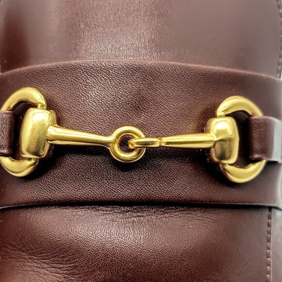 Quoddy Classic Cognac Brown Italian Leather Horsebit Loafers - 37 - Picture 6 of 8